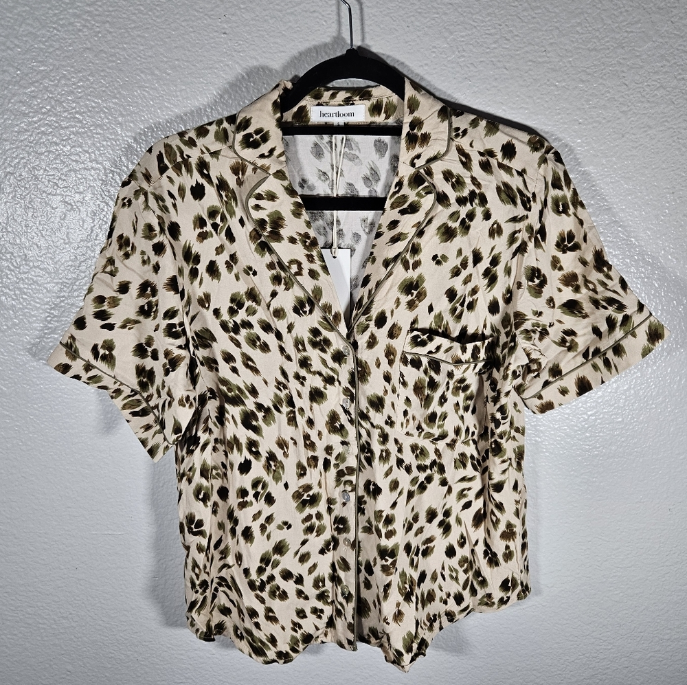 Heartloom Cheetah Print Top Size S
